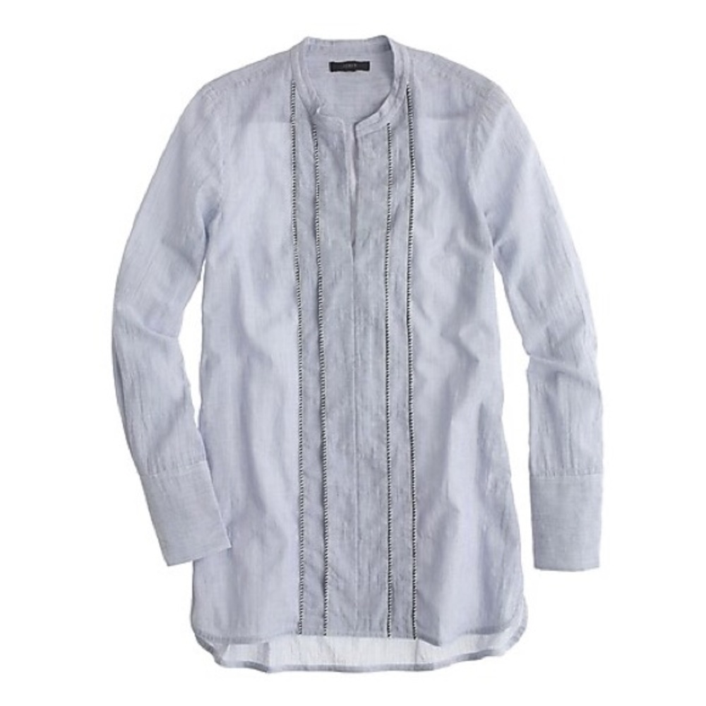 J.Crew Corded Popover Tunic - Blue Stripe